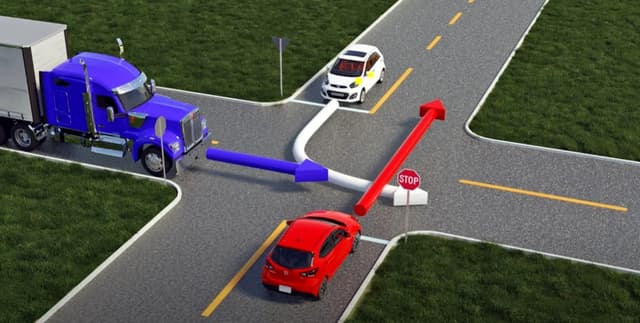 De ce majoritatea șoferilor eșuează la acest test rutier? Află care mașină are prioritate în intersecție!