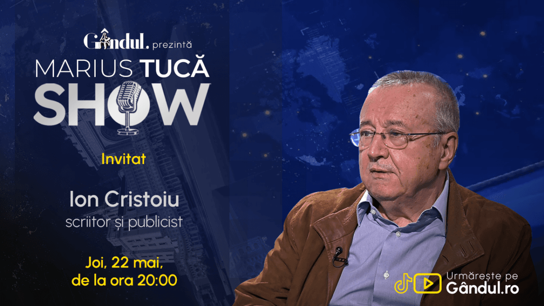 Marius Tucă Show debutează joi, 22 mai, la ora 20.00, live pe Gândul, avându-l ca invitat pe Ion Cristoiu! Nu ratați transmisiunea pe Facebook și YouTube!