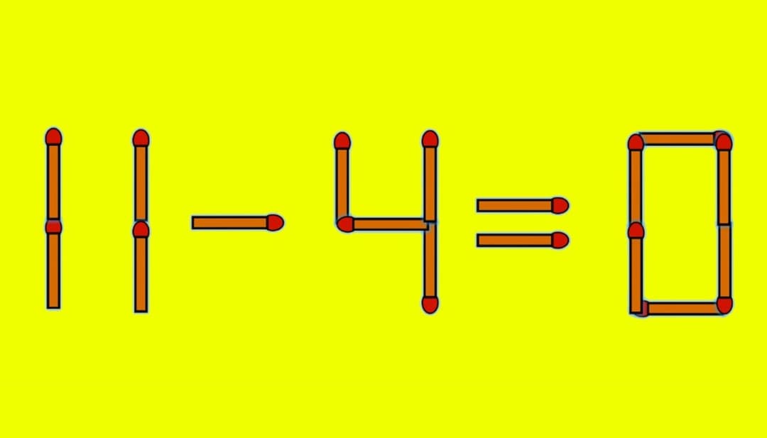 Cum Rezolvăm 11 - 4 = 0 Mutând Un Singur Chibrit? Ești Pregătit Să-ți Testezi Inteligența?
