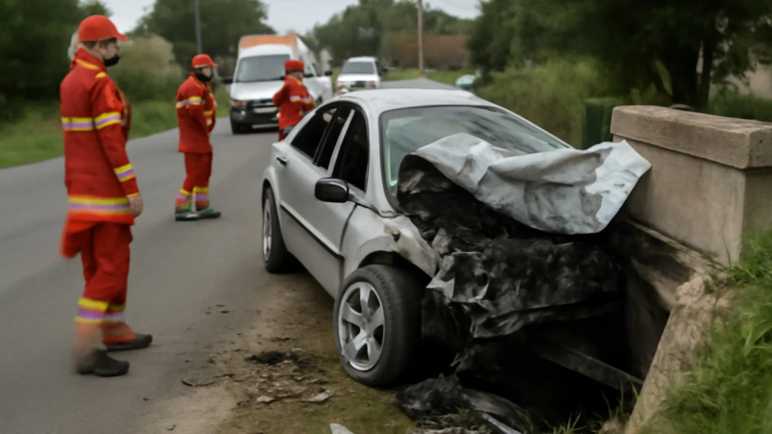 Accident mortal la Mihoveni, județul Suceava — un șofer a decedat după ce a intrat într-un cap de pod