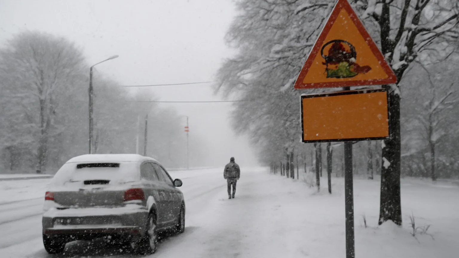 ANM emite cod galben și portocaliu pentru ninsori, polei și viscol (alertă națională)