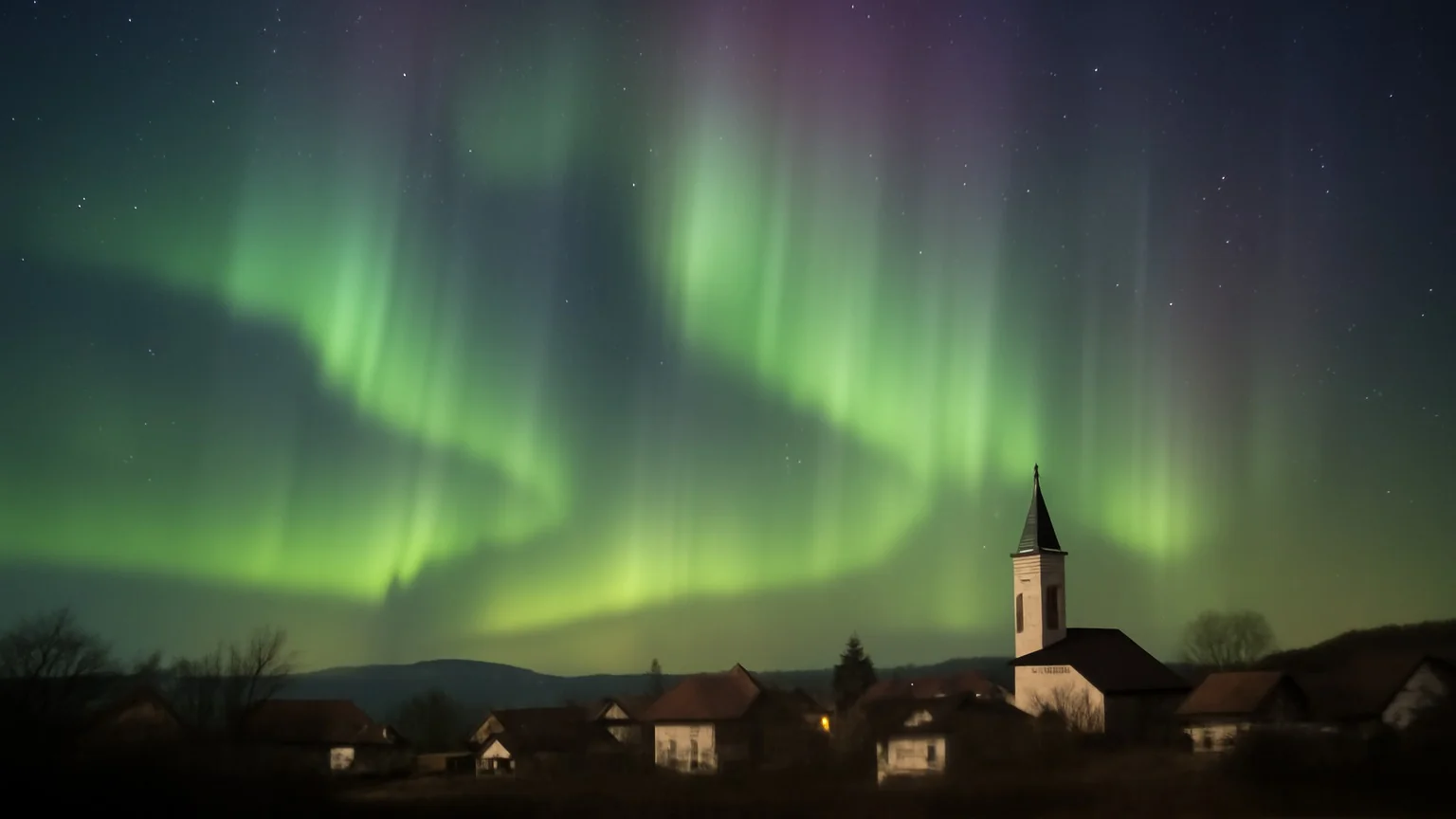 Aurora boreală vizibilă în România după o furtună solară puternică