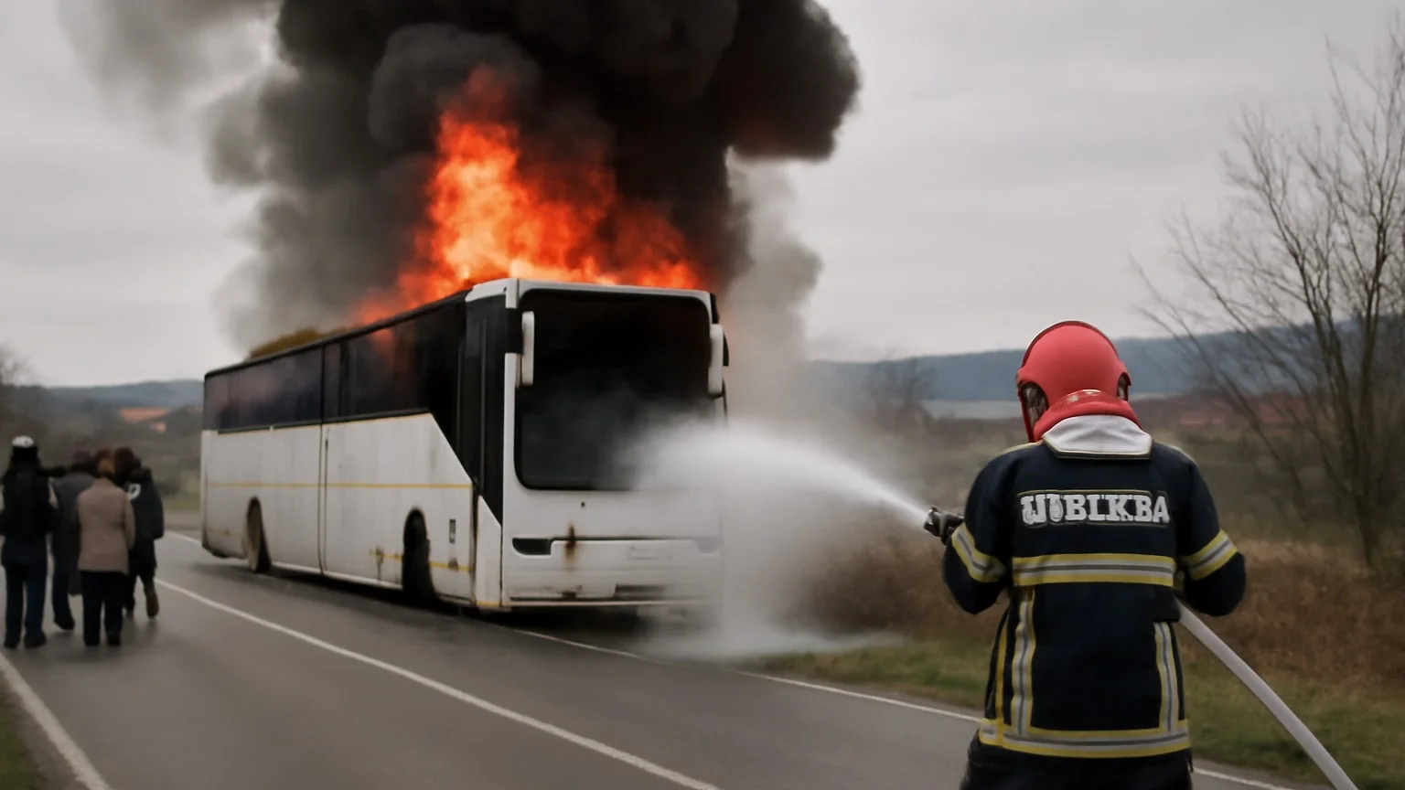 Autocar a luat foc în județul Mureș; pasagerii au fost evacuați, fără victime raportate (10 ianuarie 2026)