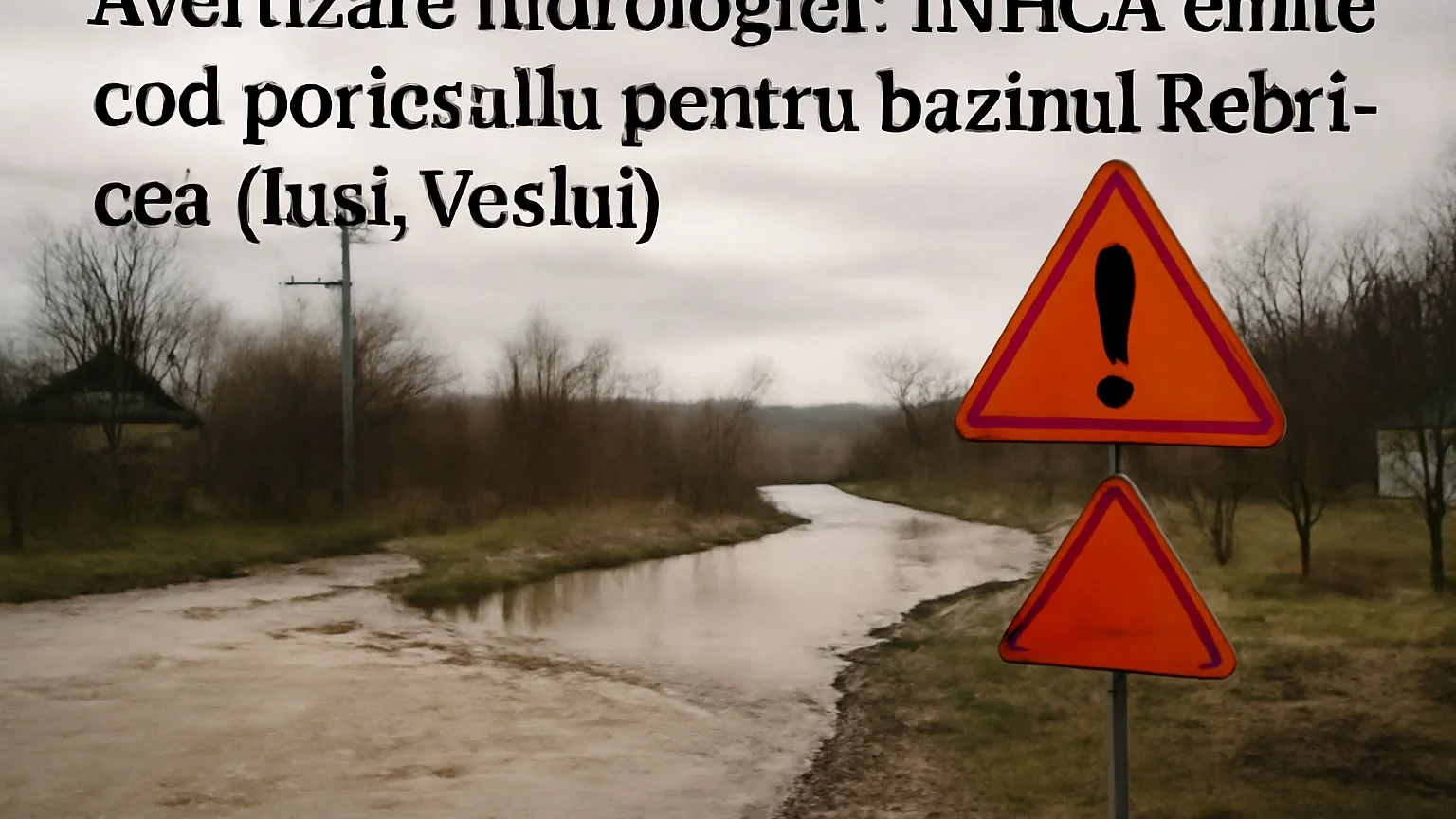 Avertizare hidrologică: INHGA emite cod portocaliu pentru bazinul Rebricea (Iași, Vaslui)