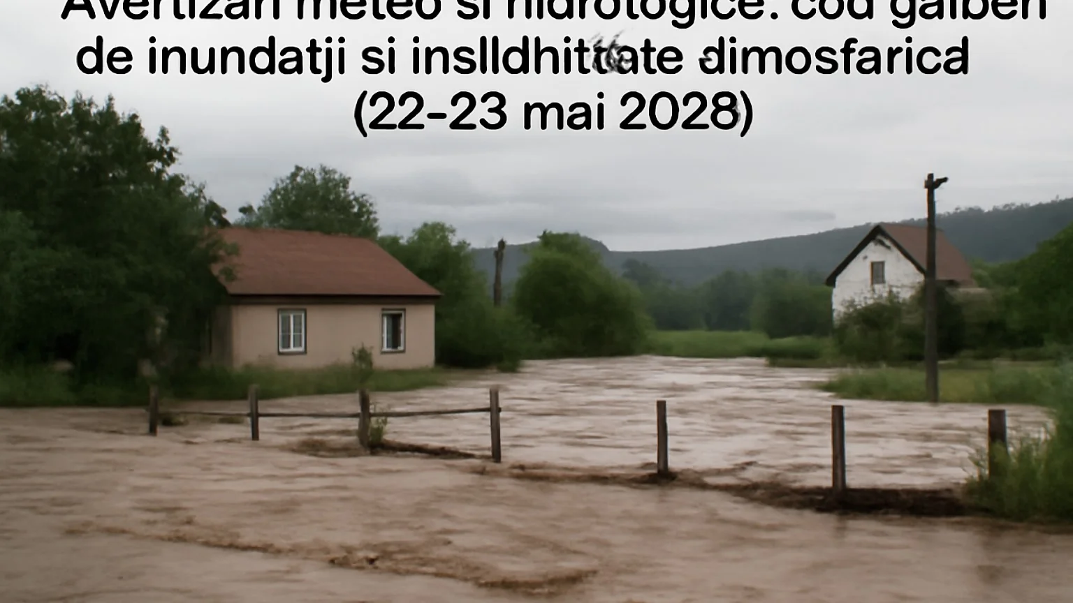Avertizări meteo şi hidrologice: cod galben de inundaţii şi instabilitate atmosferică (22–23 mai 2026)