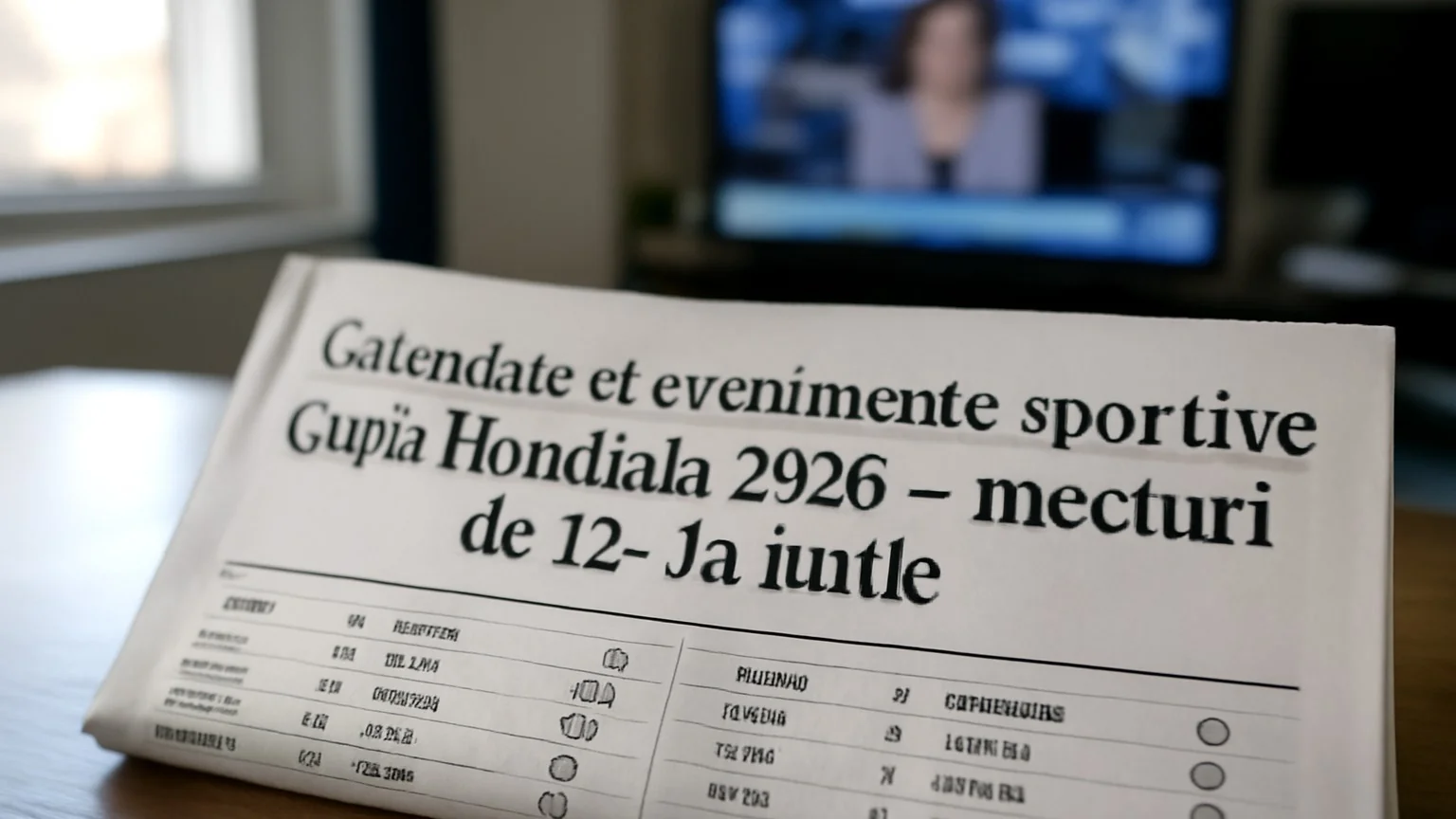 Calendare și evenimente sportive în weekend: Cupa Mondială 2026 — meciuri de 13–14 iunie