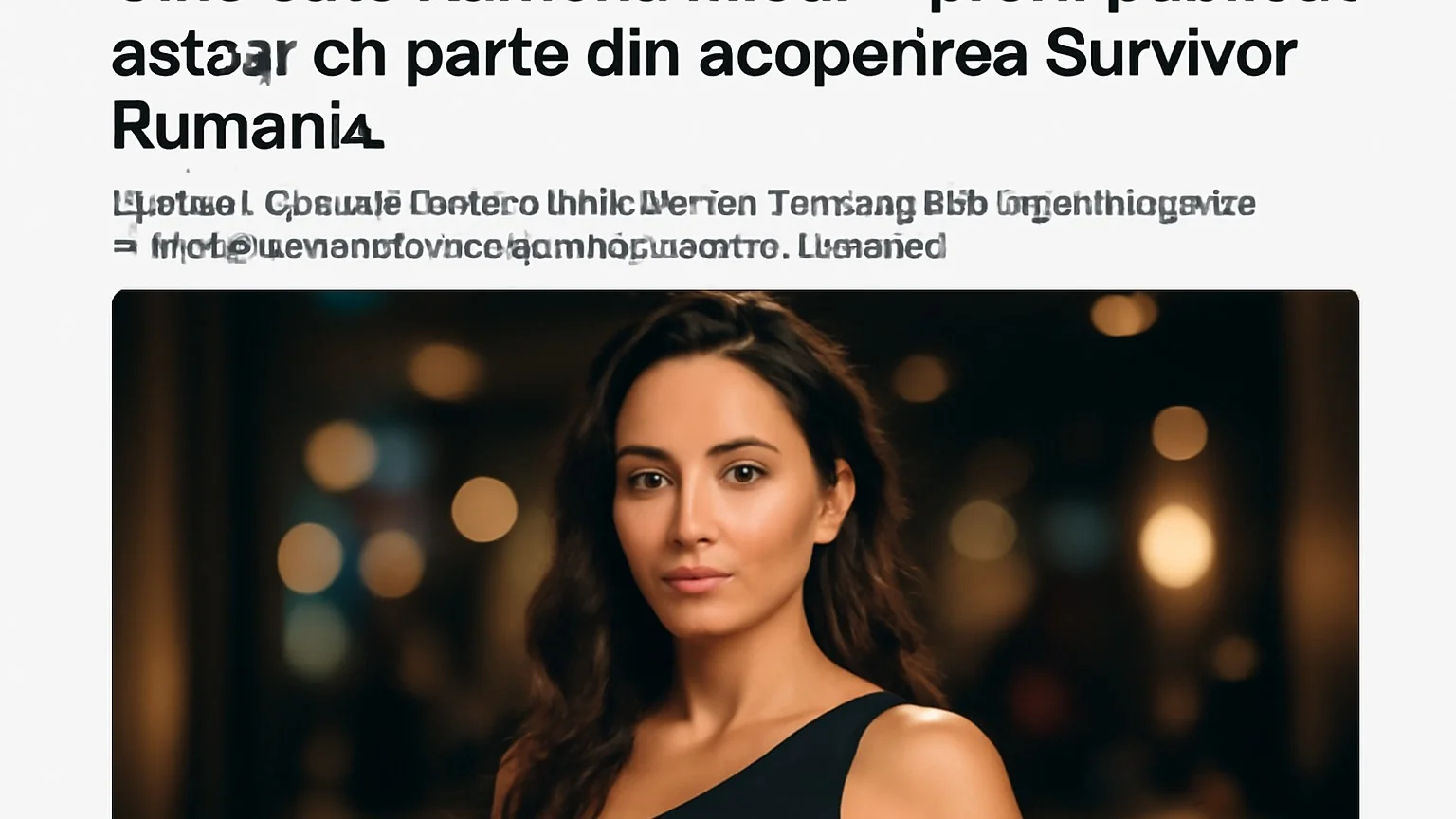 Cine este Ramona Micu — profil publicat astăzi ca parte din acoperirea Survivor România