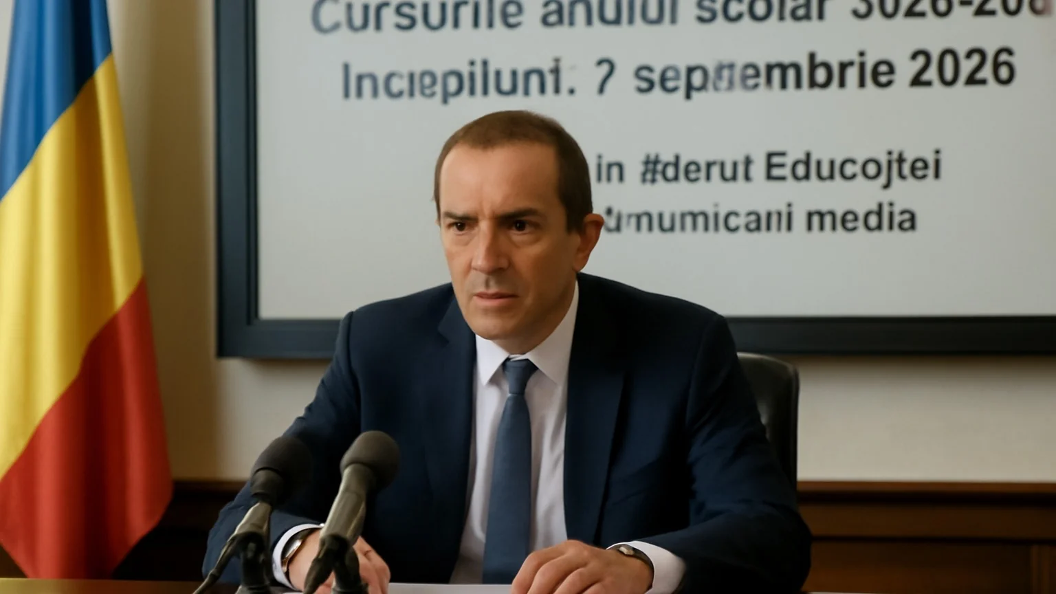 Cursurile anului școlar 2026–2027 încep luni, 7 septembrie 2026 — Ministerul Educației și comunicări media