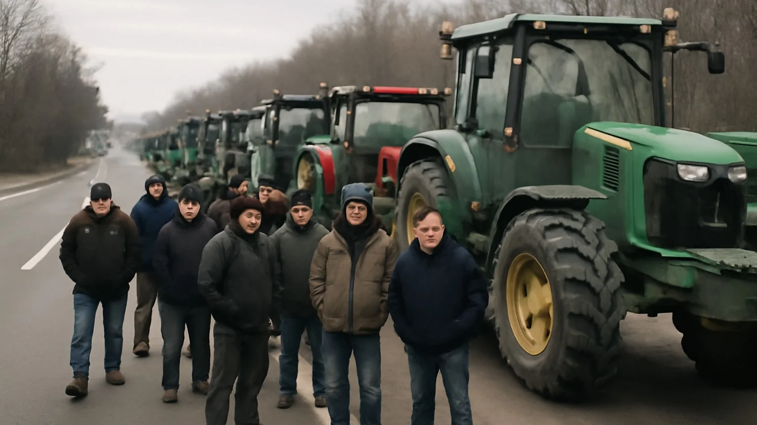 Fermieri din Suceava protestează pe marginea E85; zeci de tractoare și blocaje locale