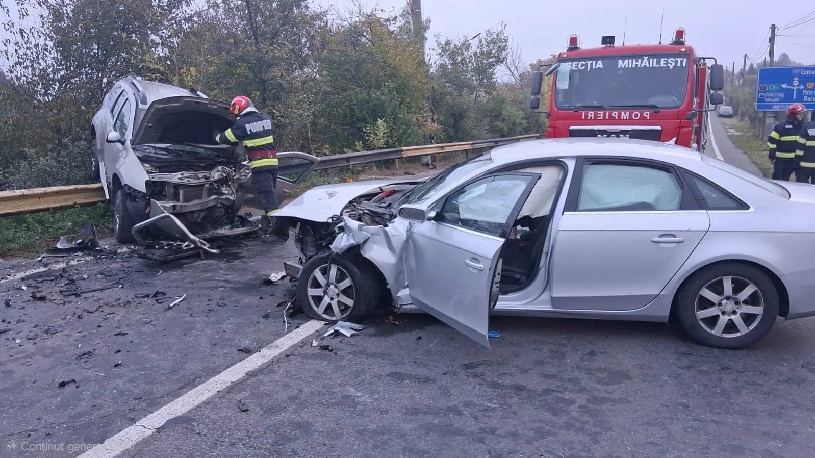 Giurgiu: impact tren marfar – autoturism pe strada Gloriei