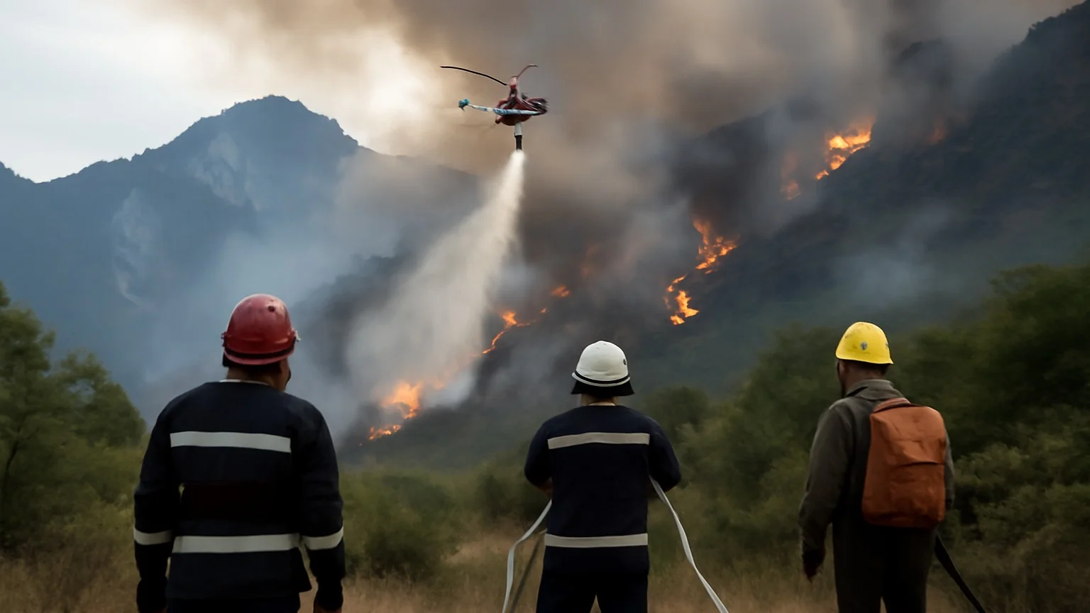 Incendiu extins în Parcul Național Domogled–Valea Cernei: zeci de hectare afectate, intervenție aeriană și terestră intensificată