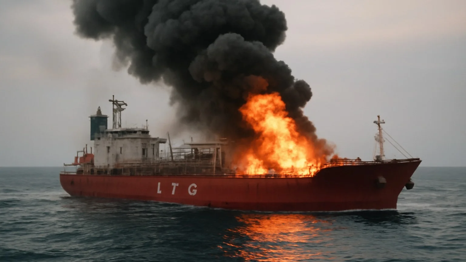 Incendiu pe un tanc LPG în Marea Neagră, în ZEE a României — echipajul evacuat, anchetă în curs