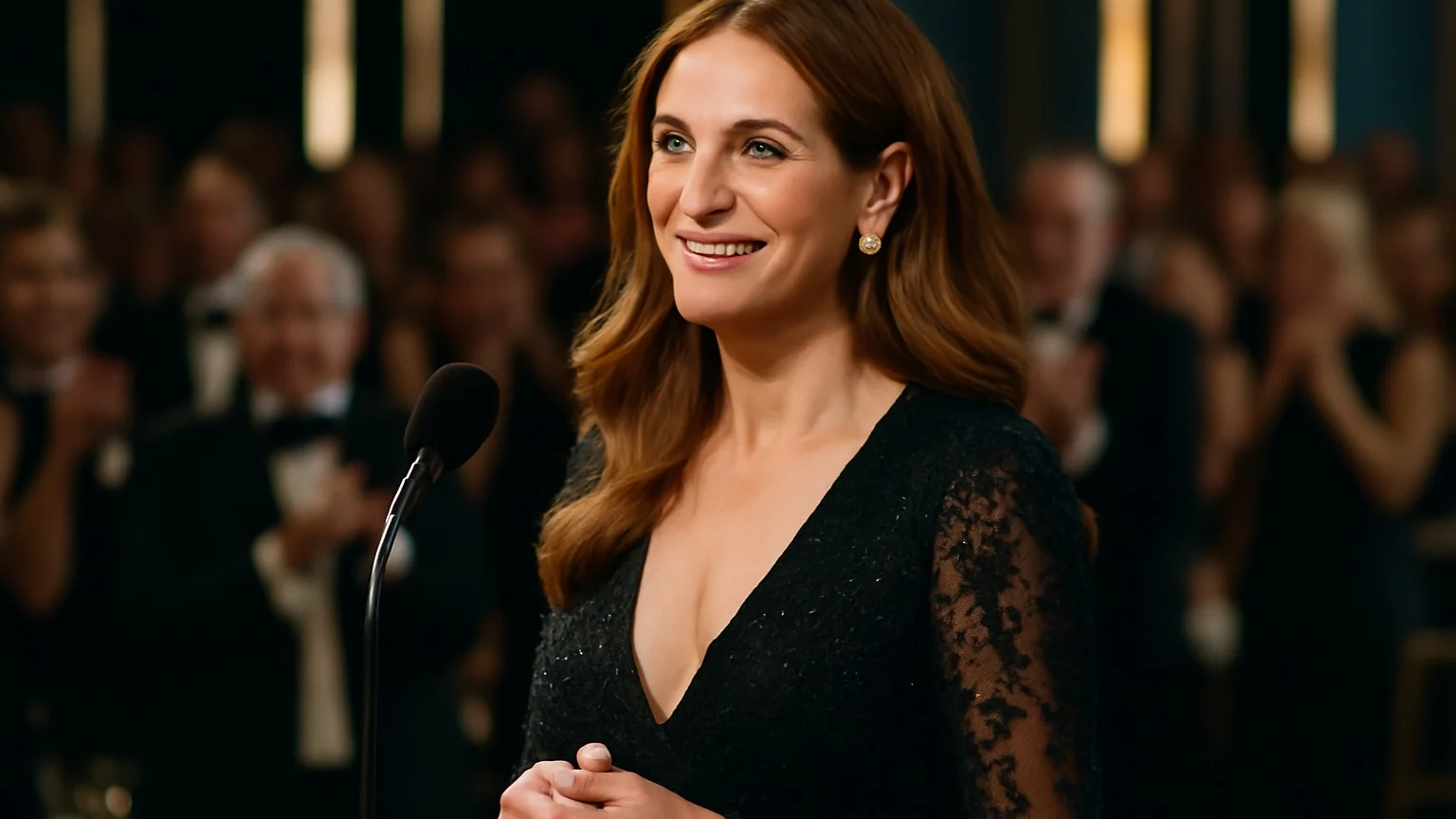 Julia Roberts primește o mare ovație în timp ce prezintă un premiu la Golden Globes