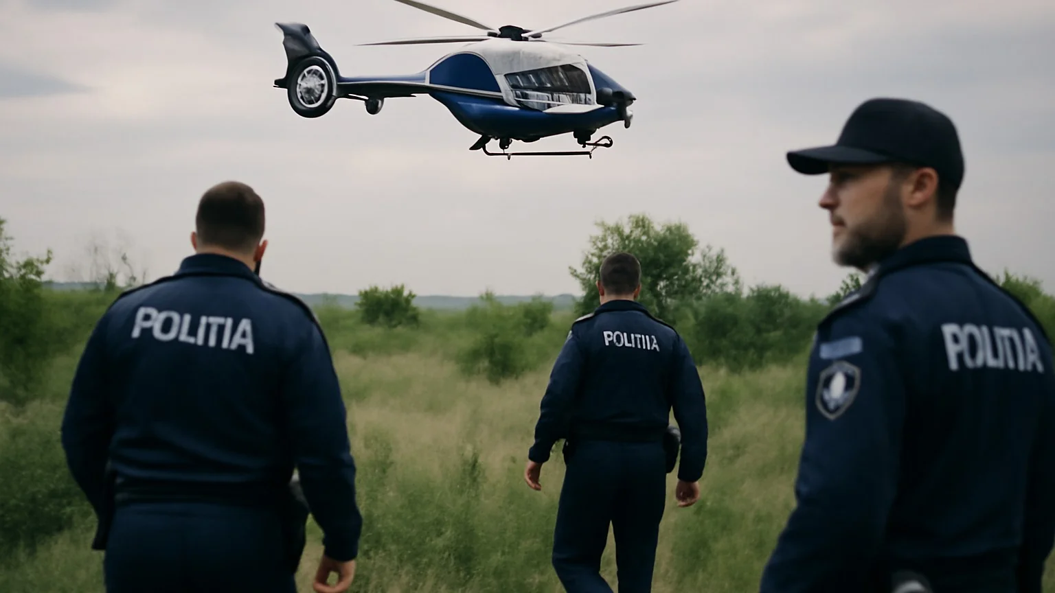 Mobilizare de forțe în județul Mehedinți: polițiști și elicopter MAI caută un bărbat care ar fi abandonat o mașină furată