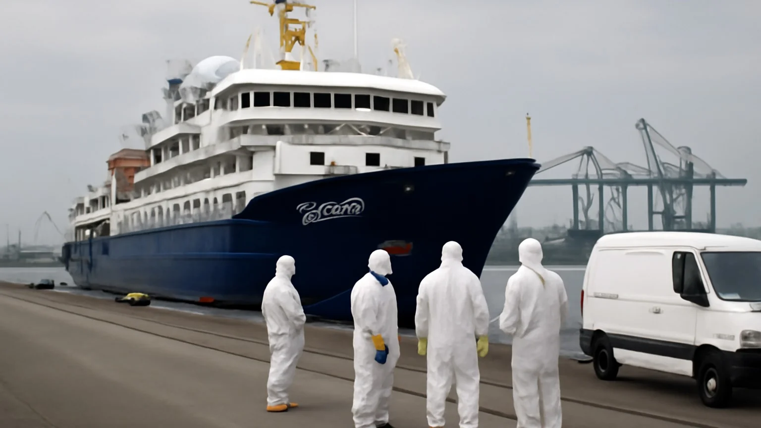 MV Hondius (crucier): vasul afectat de un focar de hantavirus a acostat în Rotterdam pentru dezinfecție și carantină (Portul Rotterdam, 18 mai 2026)