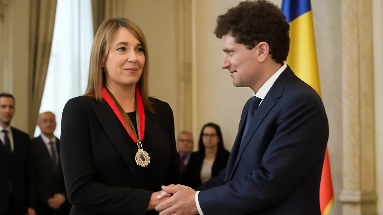 Nadia Comăneci, decorată cu Ordinul Național Steaua României — ceremonie la Cotroceni