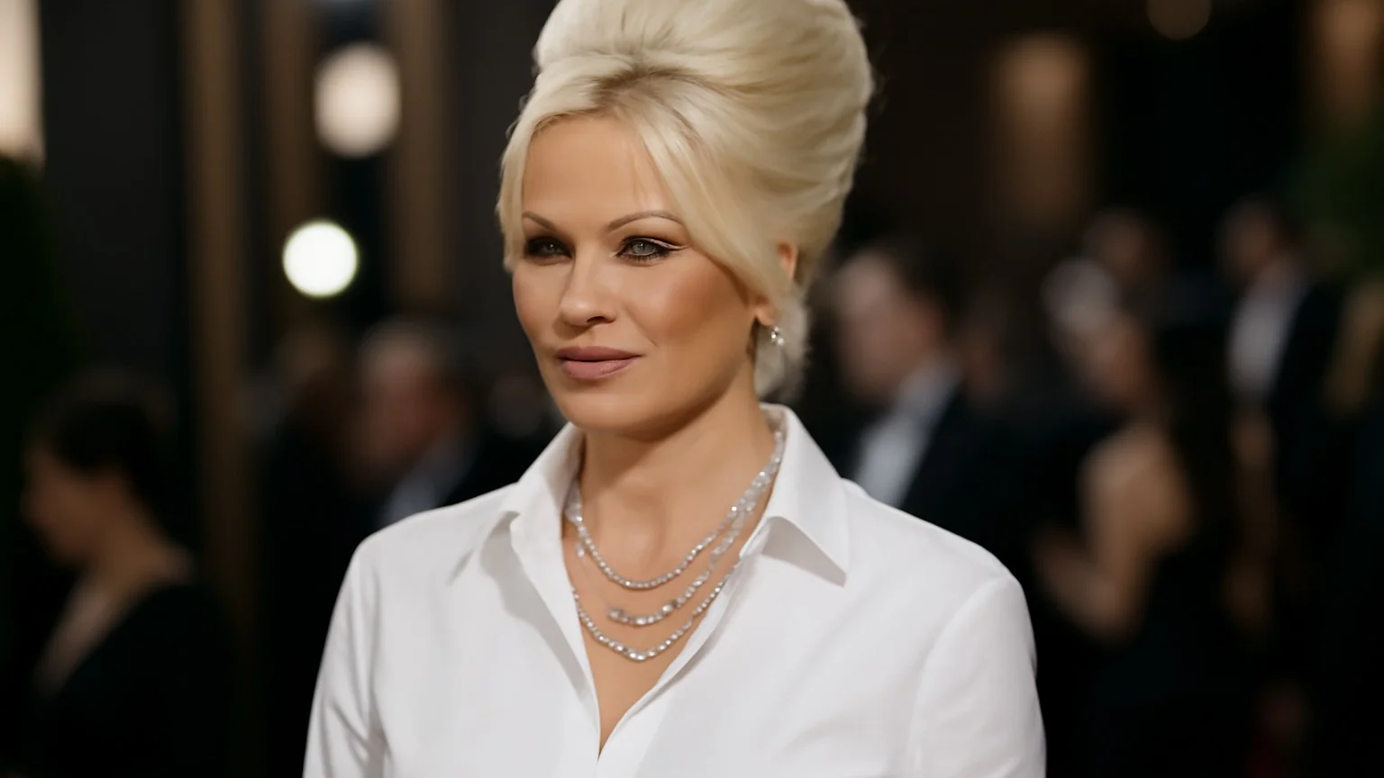 Pamela Anderson, look „beehive” și diamante la Golden Globes 2026