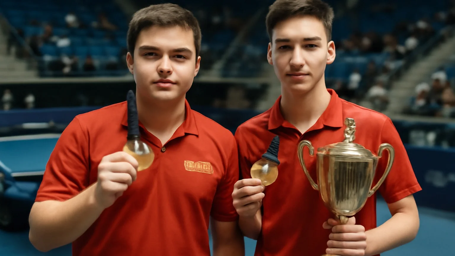 Perechea Eduard Ionescu — Darius Movileanu a câştigat aurul la WTT Star Contender Astana (tenis de masă)