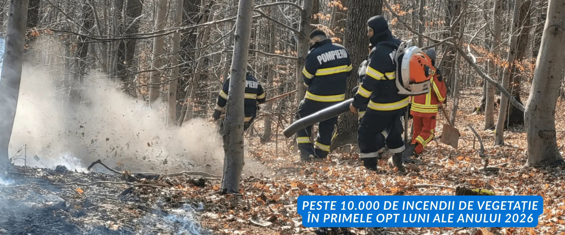 Peste 10.000 de incendii de vegetație în opt luni