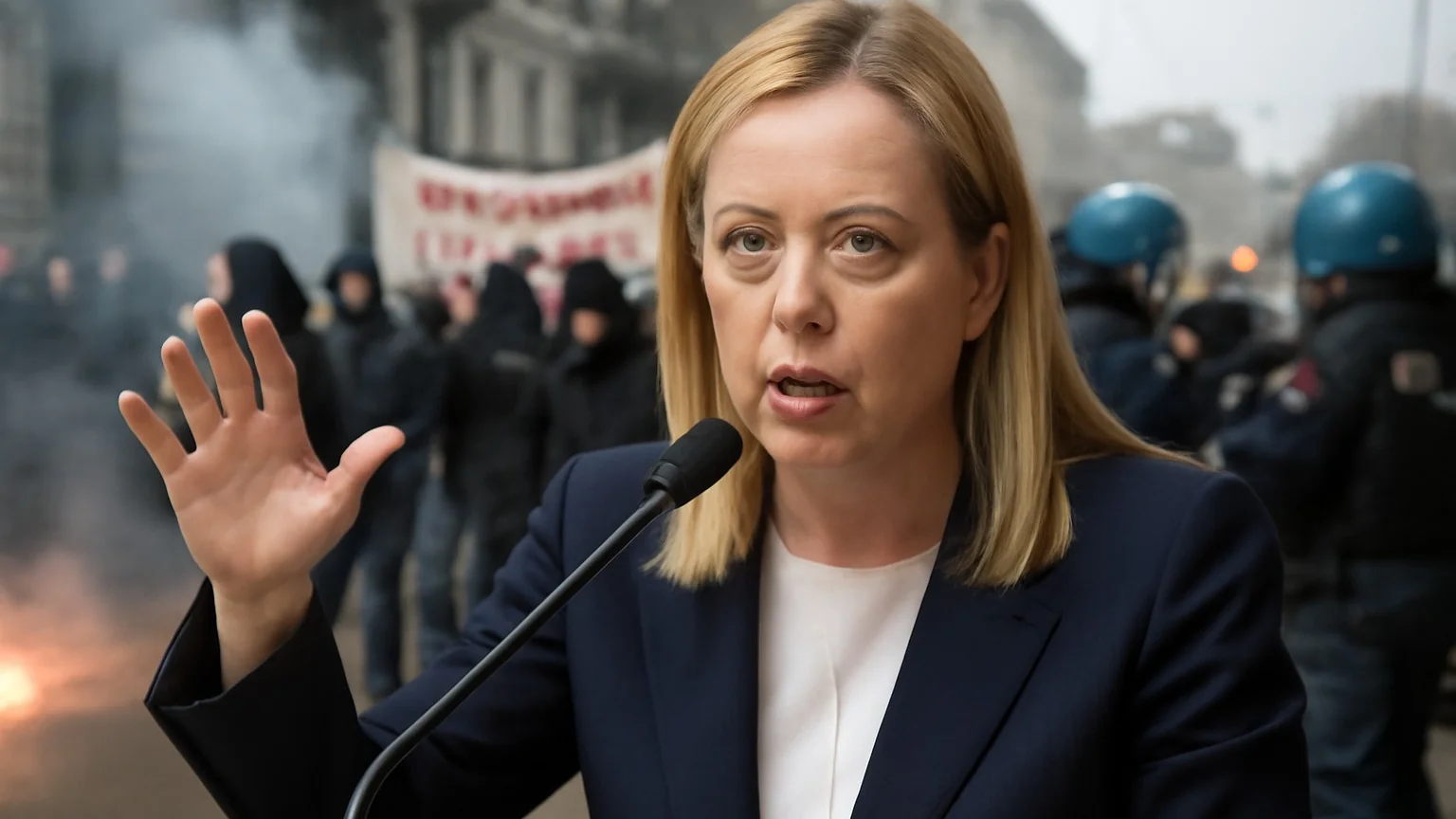 Premierul Italiei Giorgia Meloni denunță protestatarii anti‑Olimpiadă după violențe și sabotaj feroviar