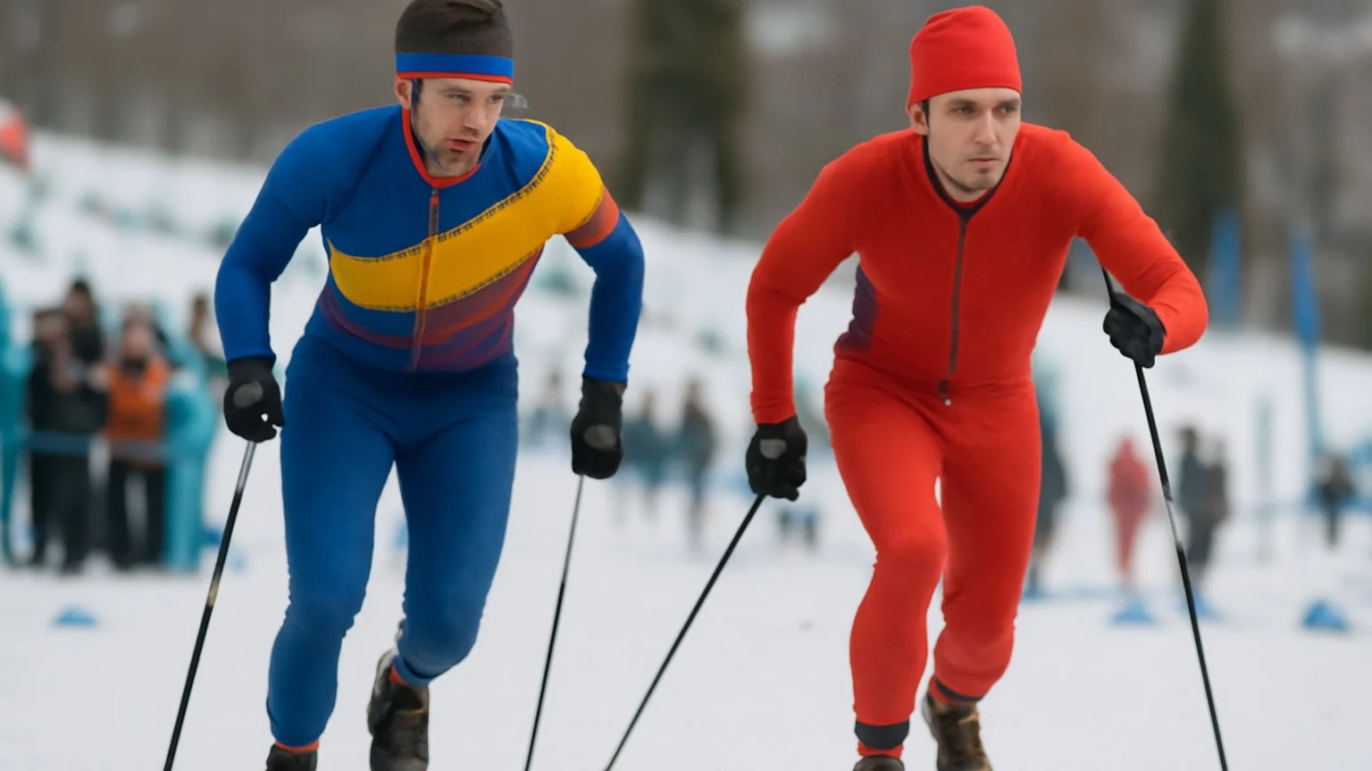 Schiatlon masculin — Paul Pepene și Gabriel Cojocaru au concurat în cursa de 10 km + 10 km