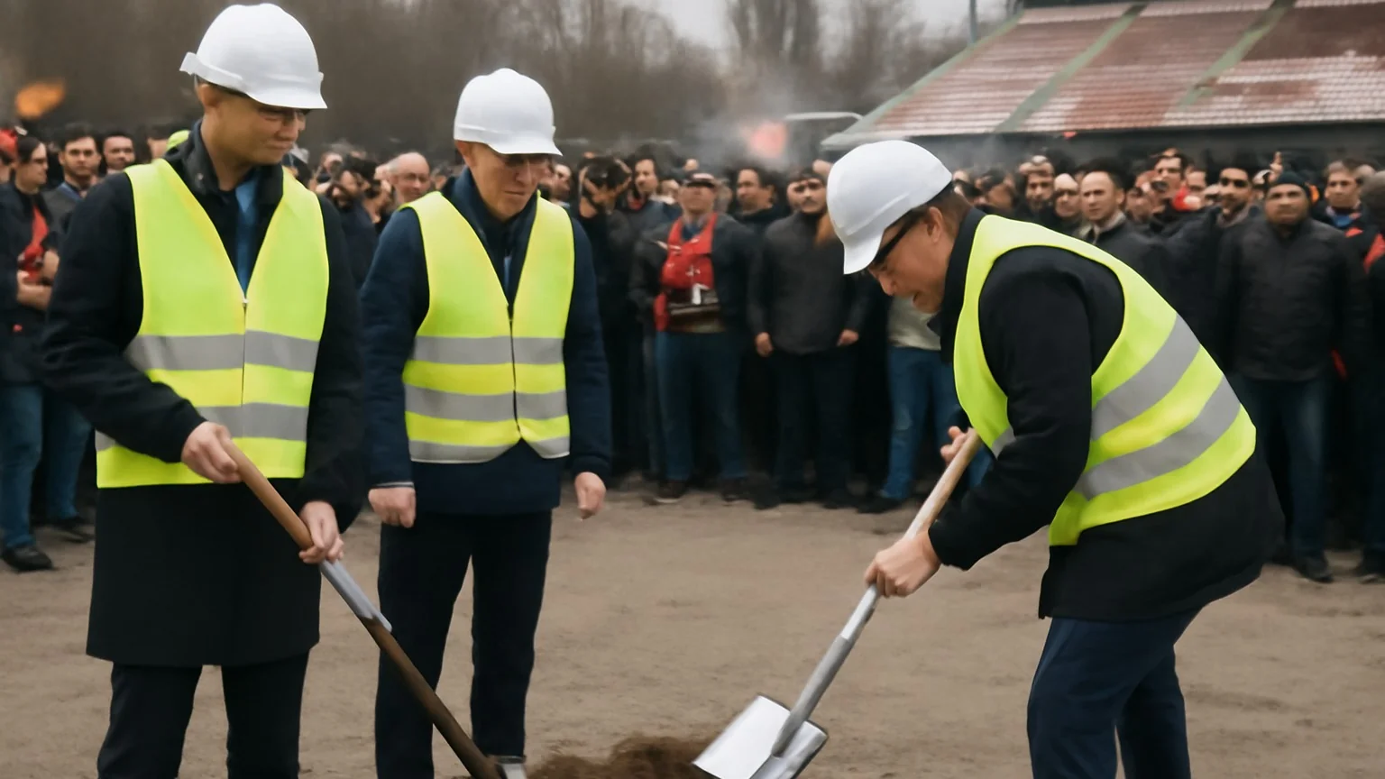 Start lucrări: aproximativ 300 de suporteri prezenți la demararea reconstrucției stadionului Dinamo
