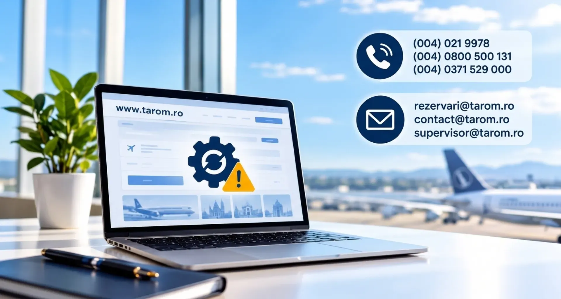 TAROM: zboruri normale, site și rezervări în actualizare câteva zile