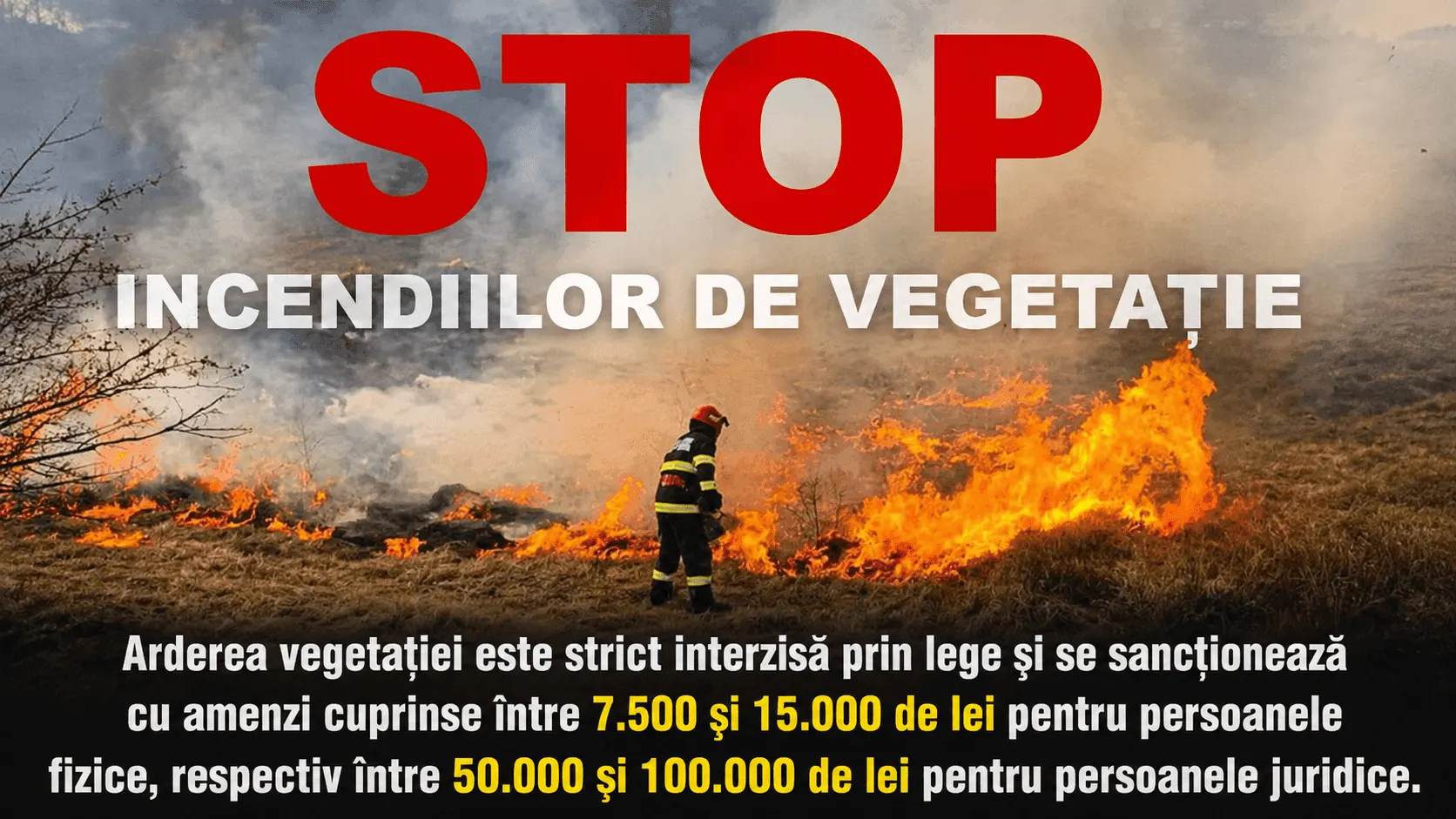 Teleorman, bilanț ISU: 36 de incendii de vegetație în 72 de ore