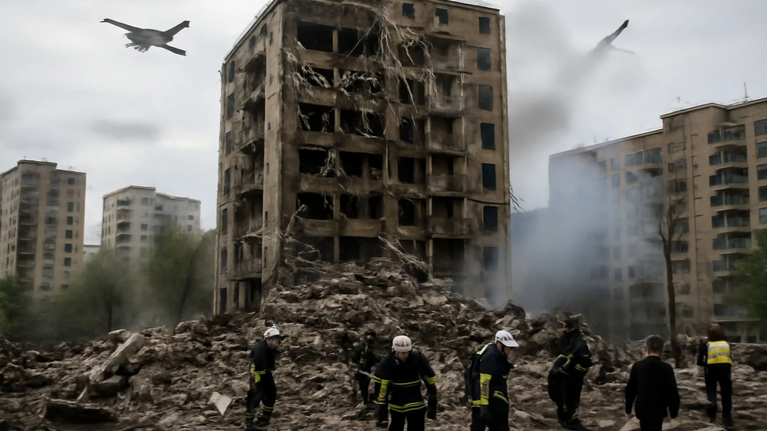 Val masiv de atacuri rusești cu drone și rachete asupra Ucrainei; zeci de victime în Kiev