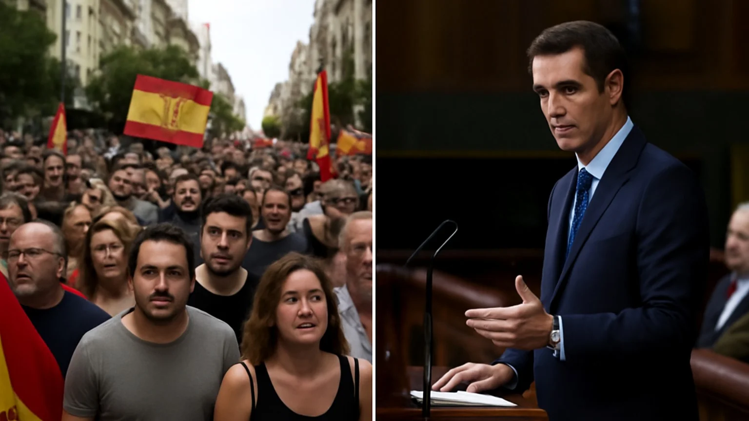 Zeci de mii de oameni au protestat în Spania faţă de gestionarea crizei din Ceuta; Sanchez se apăra în Parlament